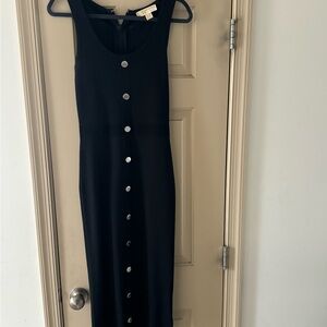 Elegant Black Button-Down Dress